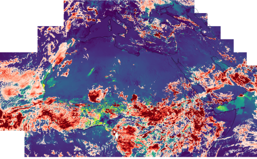 Combined aerosol and cloud hourly product from satellite observations